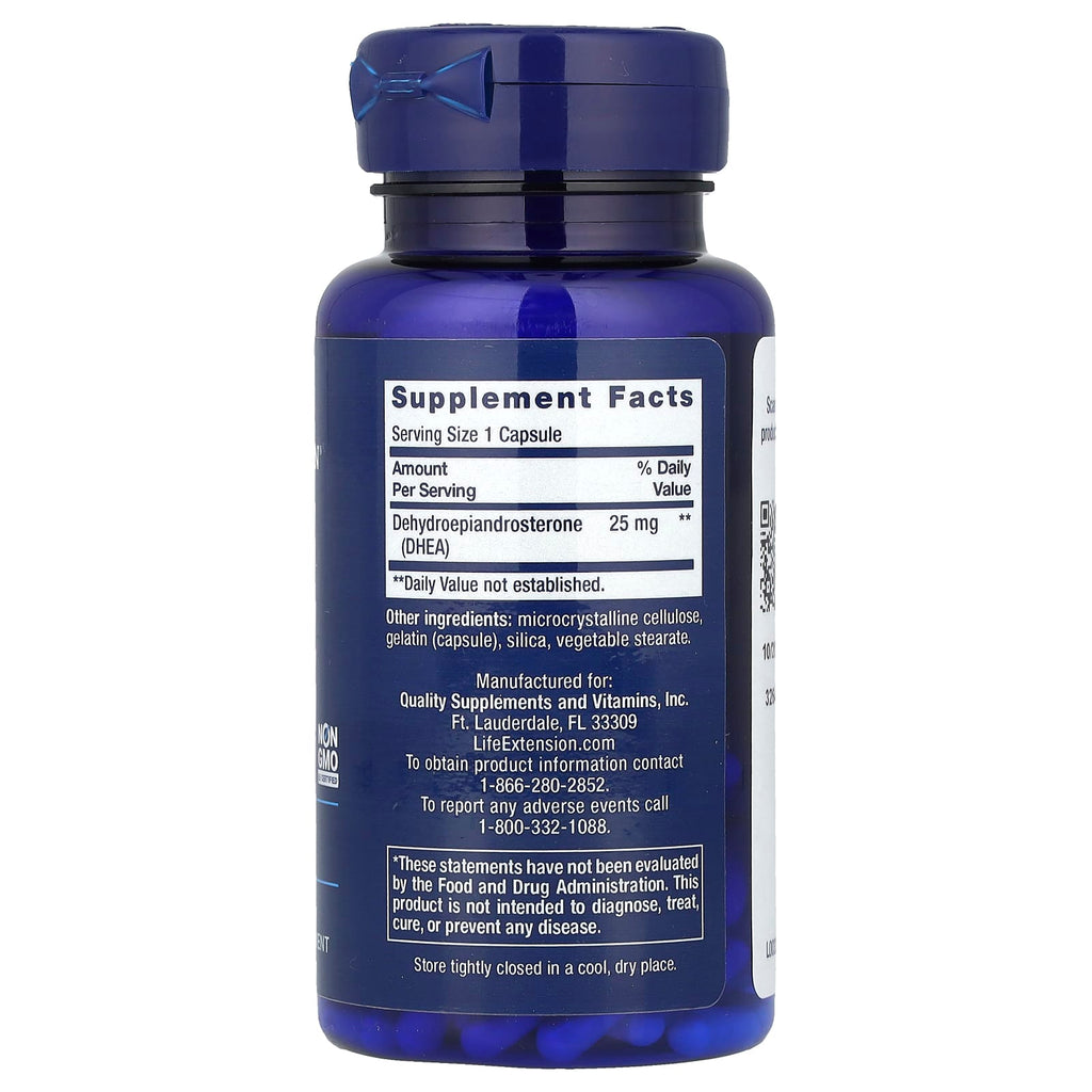 Life Extension, DHEA, 25 mg, 100 Capsules
