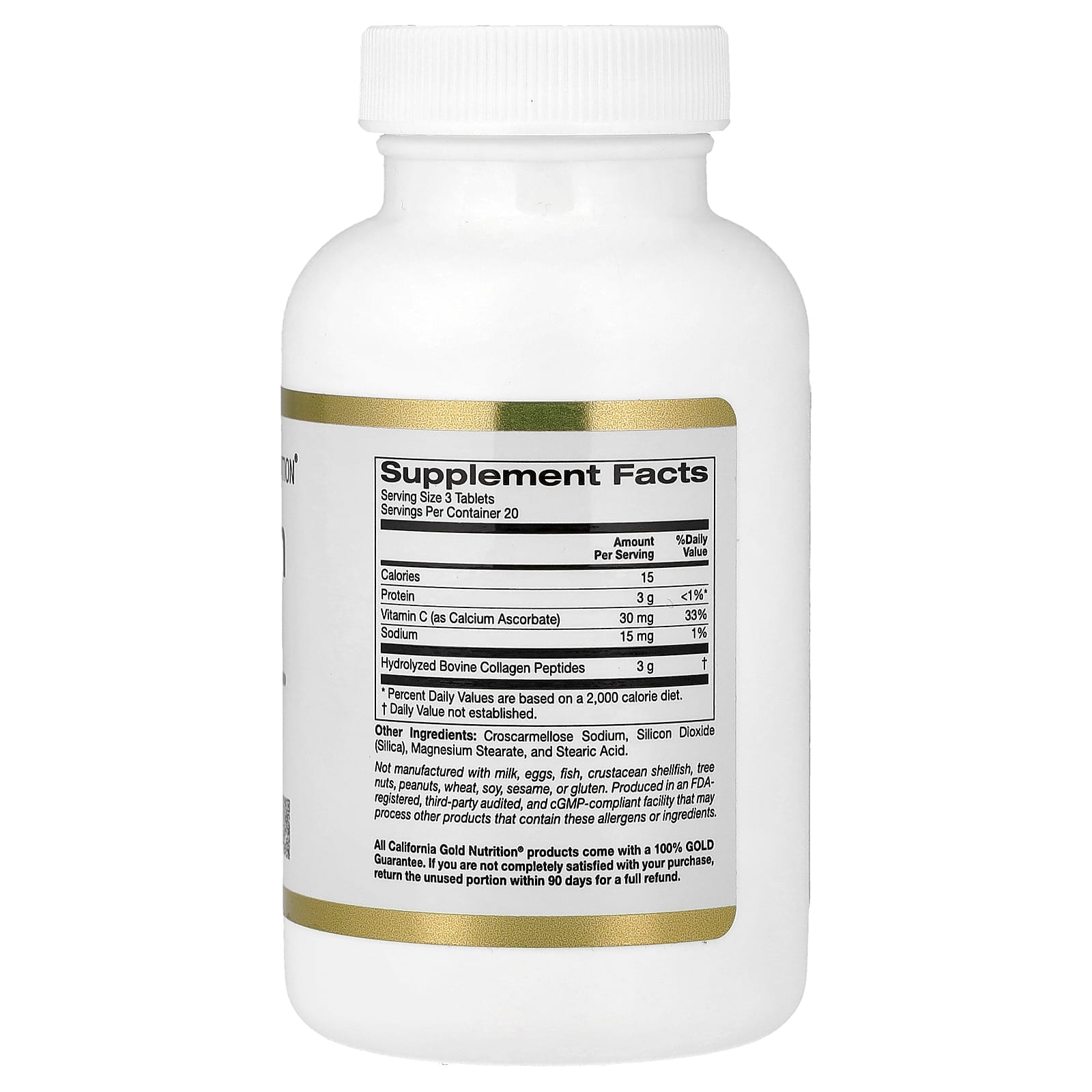 California Gold Nutrition, Hydrolyzed Collagen Type I & III, 60 Tablets