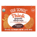 Four Sigmatic, Think, Organic Elixir Mix With Lion's Mane Mushroom & Rhodiola, Caffeine Free, 20 Packets, 0.1 oz (3 g) Each