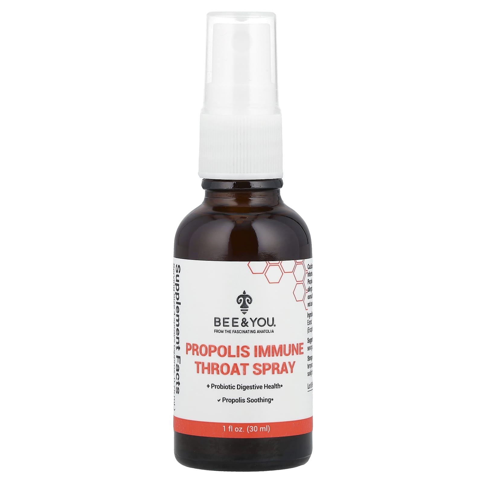Bee & You, Propolis Immune Throat Spray, 1 fl oz (30 ml)