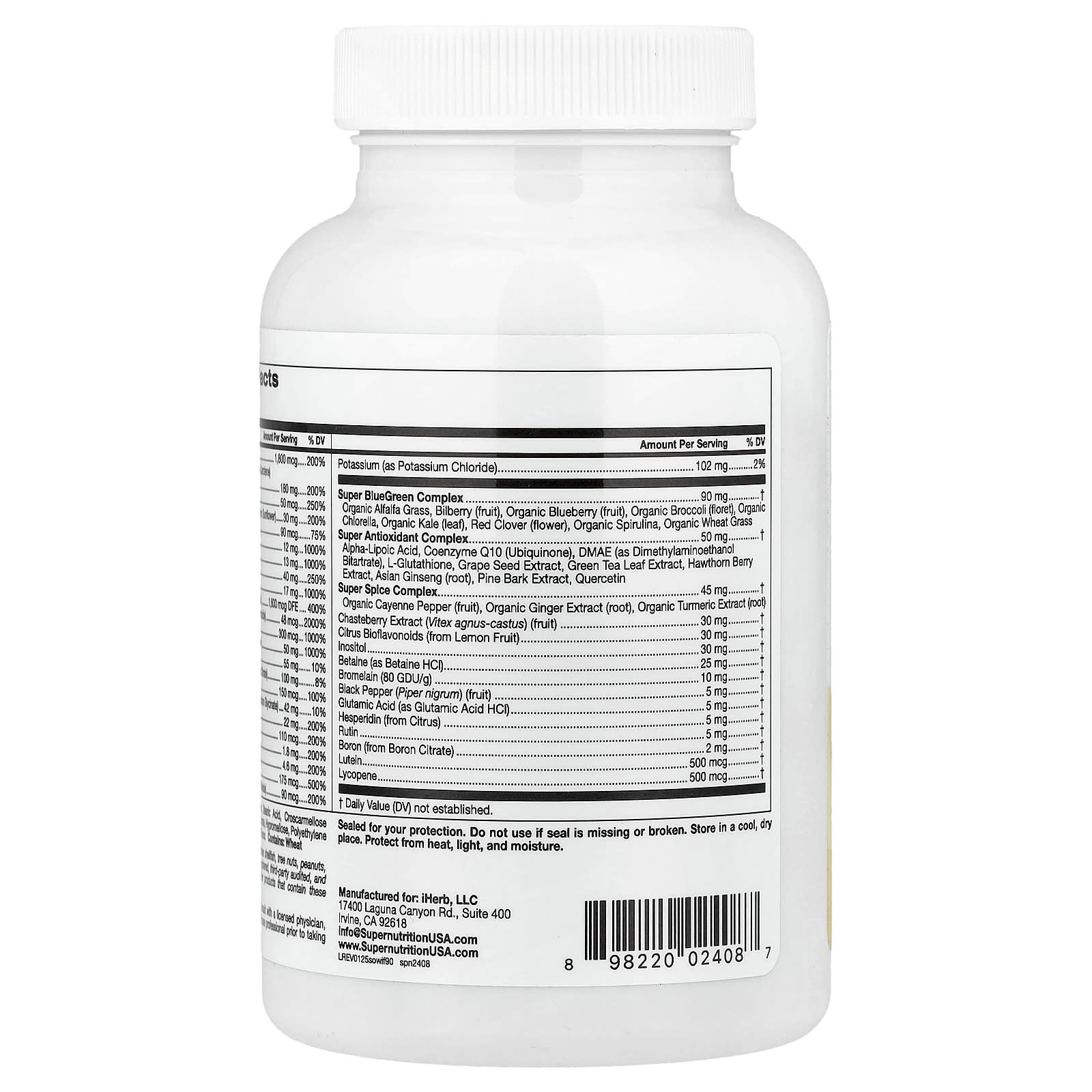Super Nutrition, Simply One®, Women's Multivitamin with Super Complexes, Iron Free, 90 Tablets