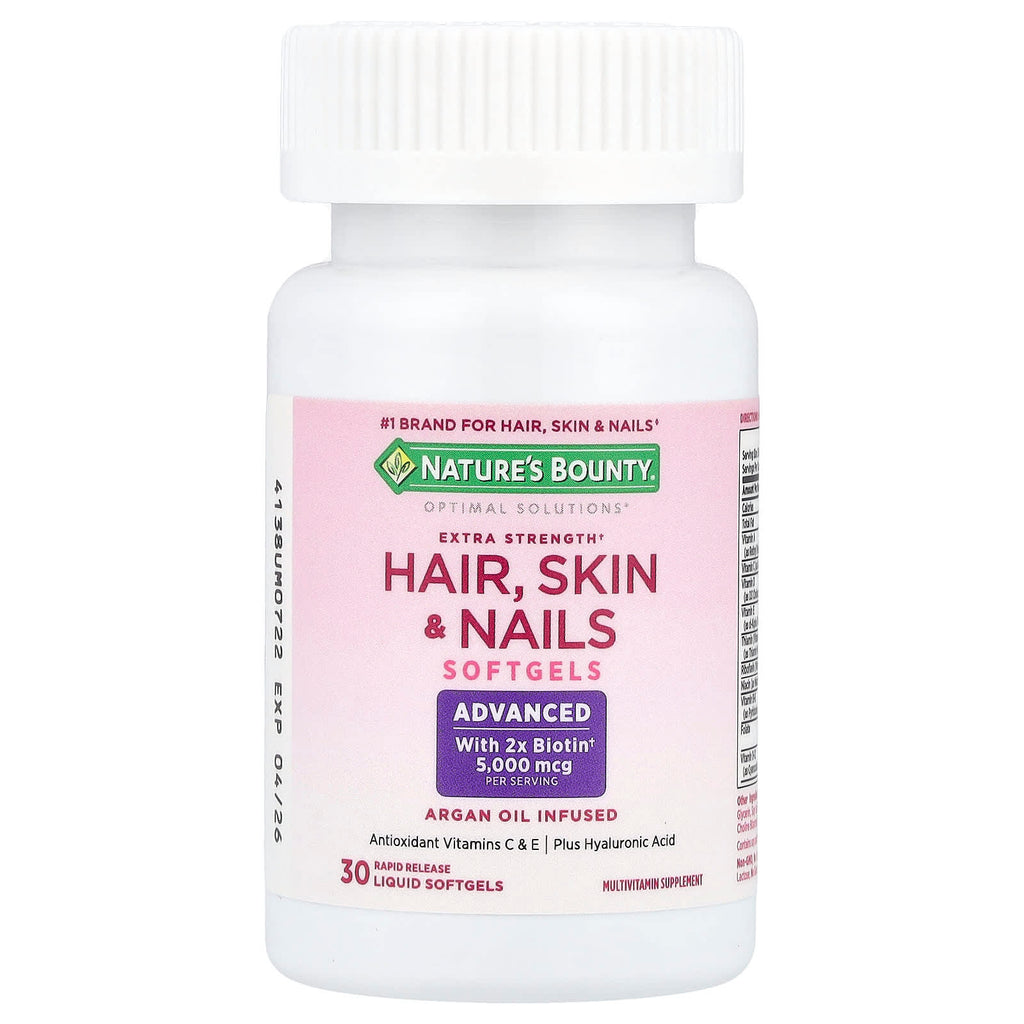 Nature's Bounty, Optimal Solutions®, Hair, Skin & Nails, 30 Rapid Release Liquid Softgels