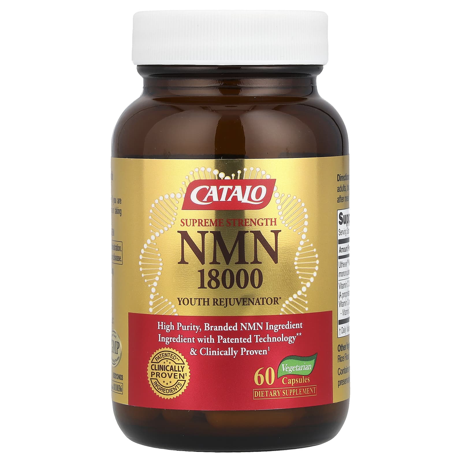 CATALO, NMN 18000 Youth Rejuvenator, Supreme Strength, 60 Capsules
