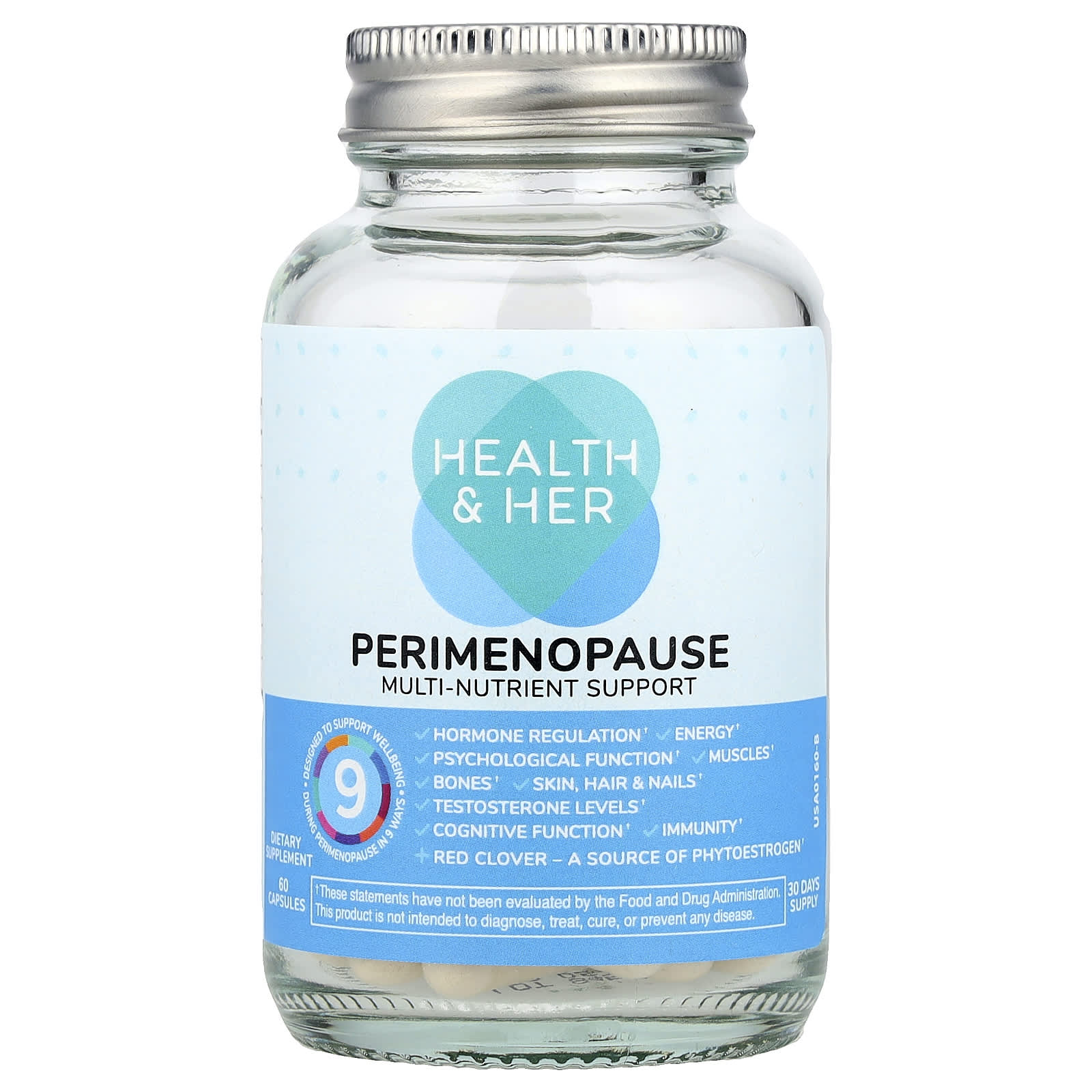 Health and Her, Perimenopause, Multi-Nutrient Support, 60 Capsules