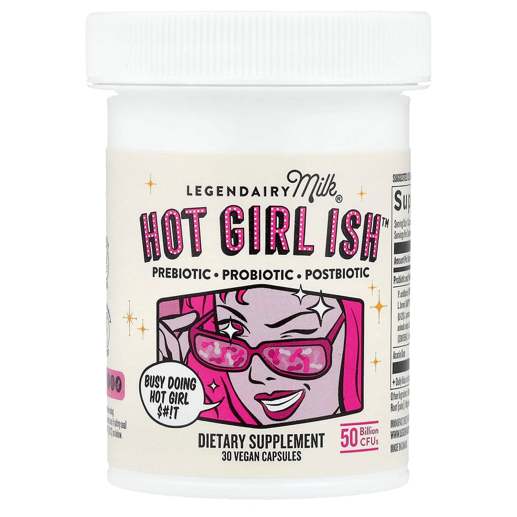Legendairy Milk, Hot Girl Ish™, Prebiotic, Probiotic, Postbiotic, 50 Billion CFU, 30 Vegan Capsules
