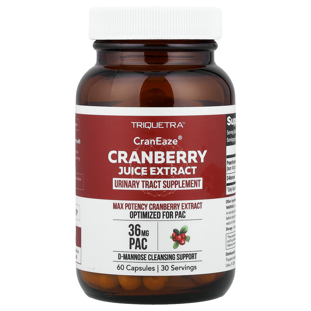 Triquetra Health, CranEaze®, Cranberry Juice Extract, 60 Capsules