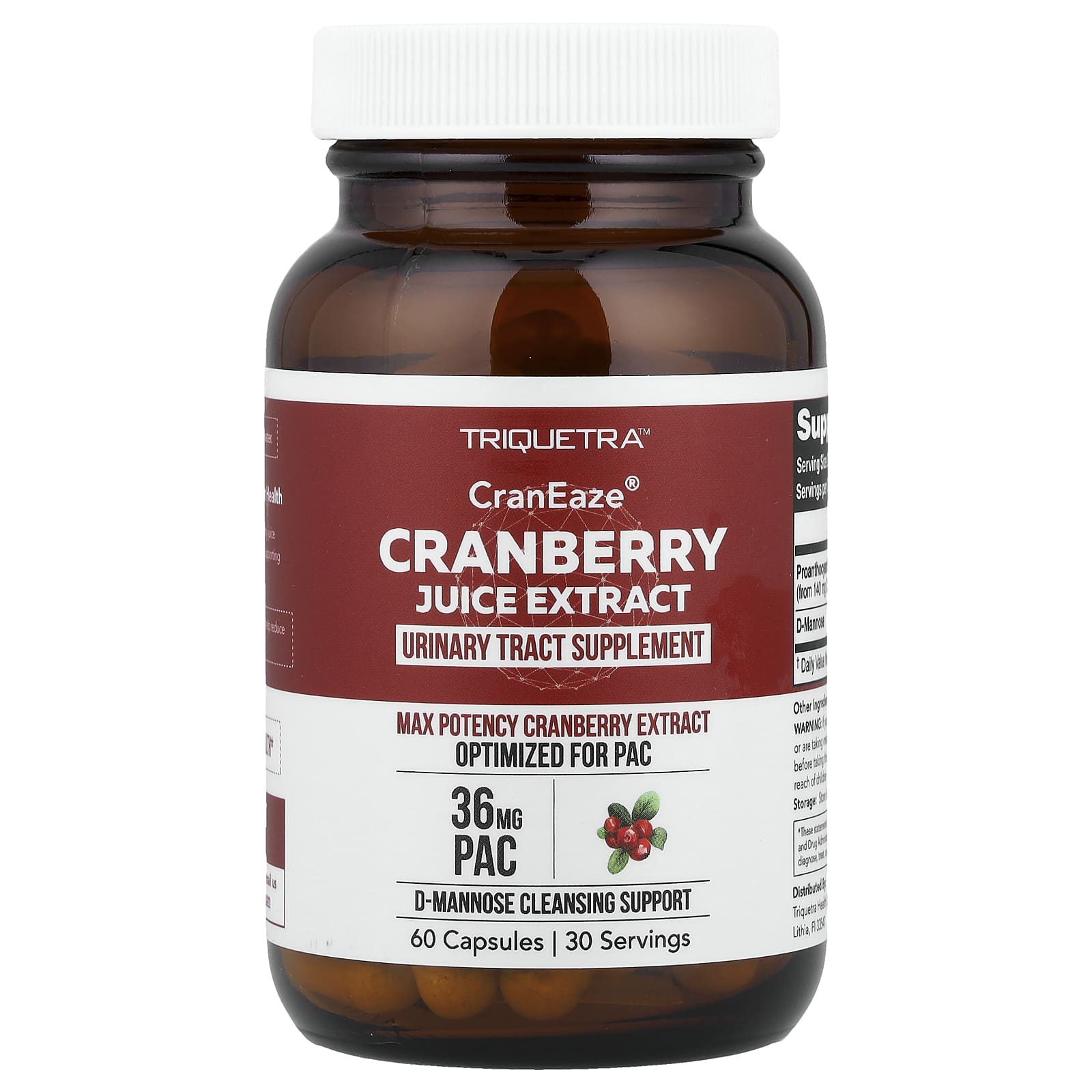 Triquetra Health, CranEaze®, Cranberry Juice Extract, 60 Capsules