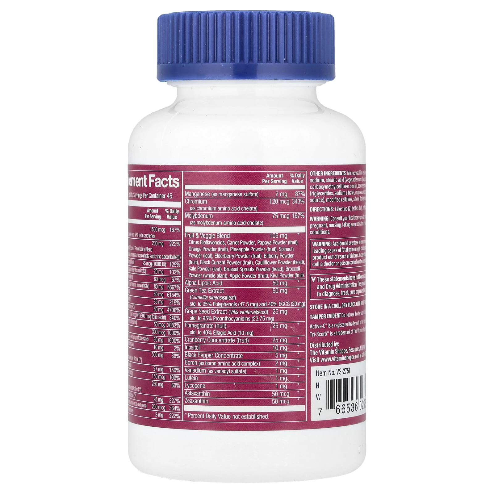 The Vitamin Shoppe, Ultimate Woman®, Multivitamin & Multimineral, 90 Tablets