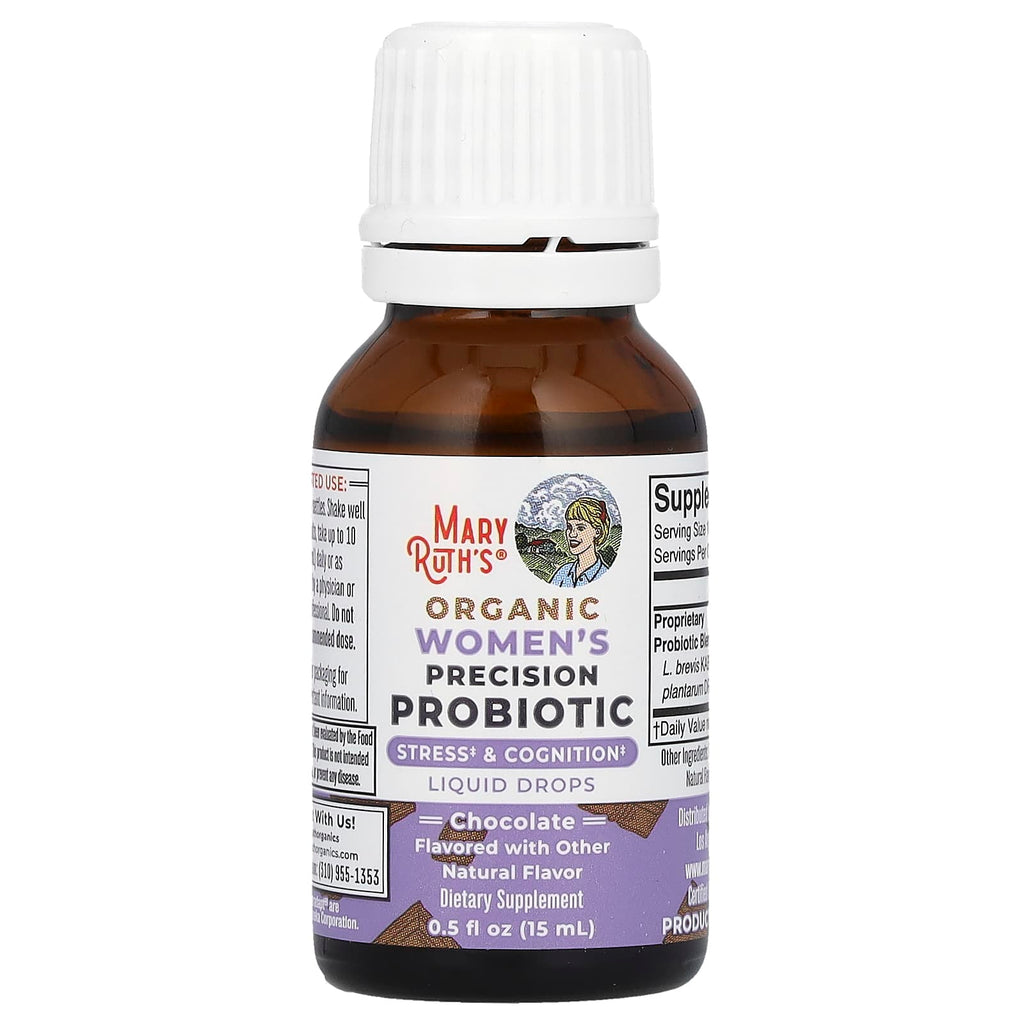 MaryRuth's, Organic Women's Precision Probiotic, Liquid Drops, Chocolate , 1.5 Billion CFU , 0.5 fl oz (15 ml)
