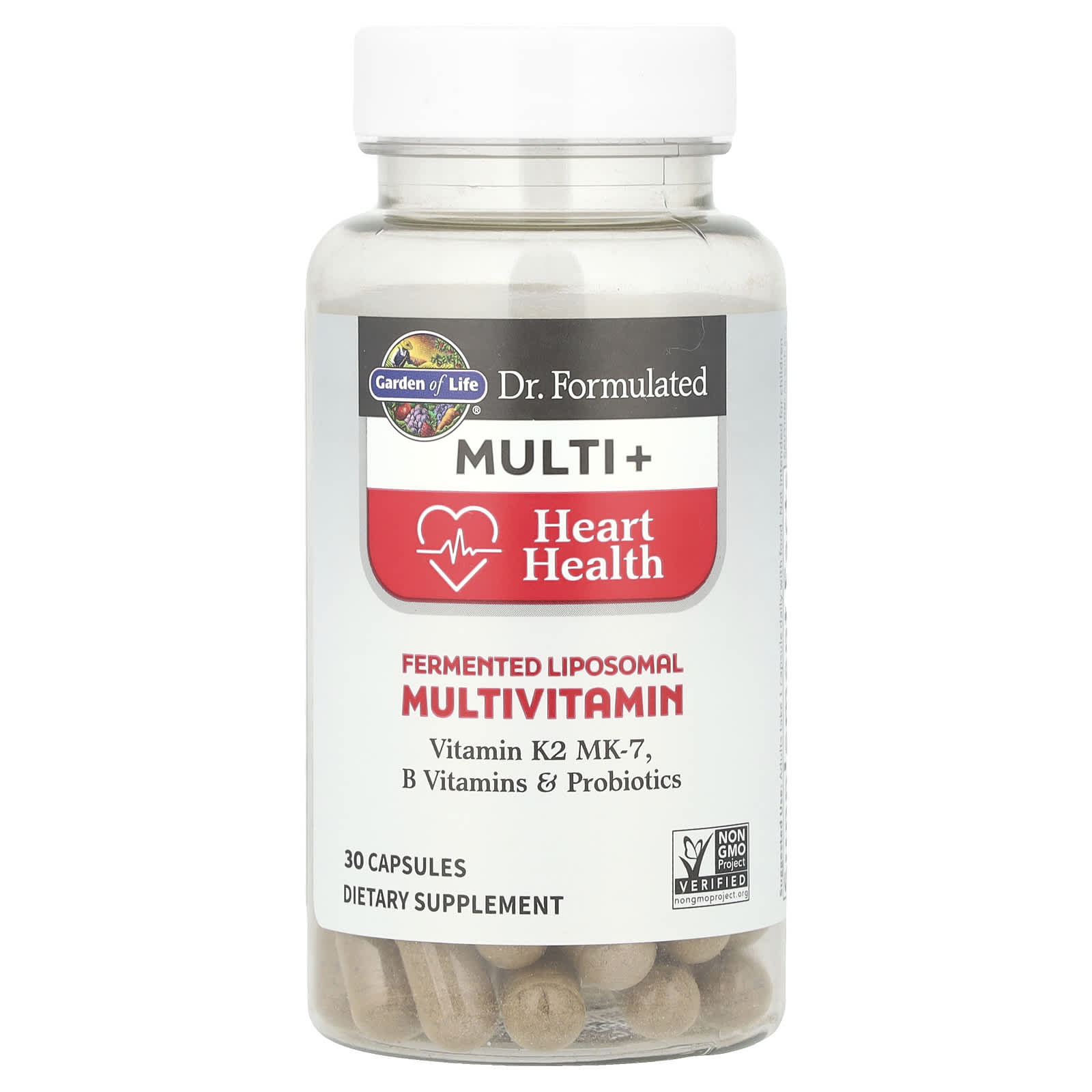 Garden of Life, Dr. Formulated Multi+, Heart Health, 30 Capsules