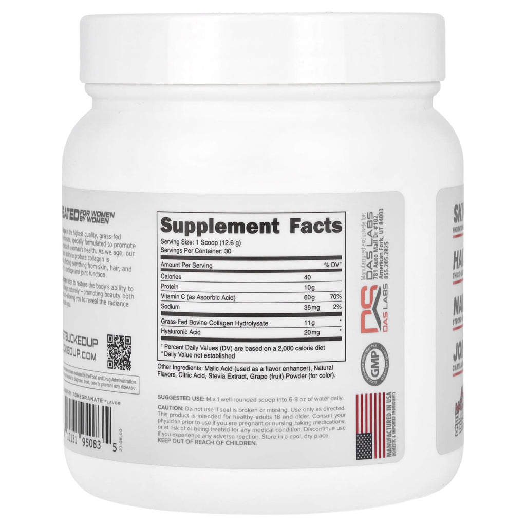 Bucked Up, Babe, Collagen, Blueberry Pomegranate, 13.3 oz (378 g)