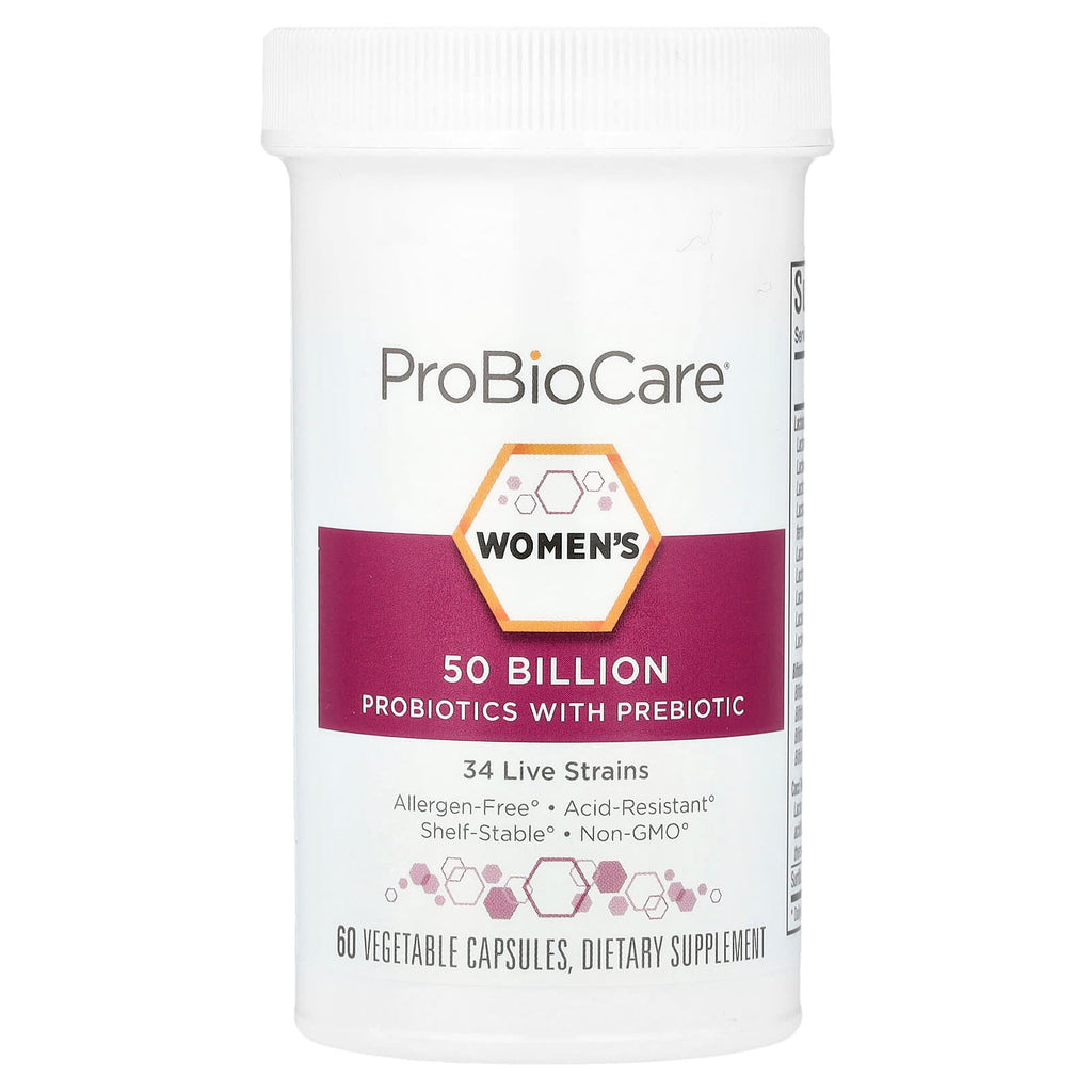 ProBioCare, Women's Probiotics With Prebiotic, 50 Billion, 60 Vegetable Capsules