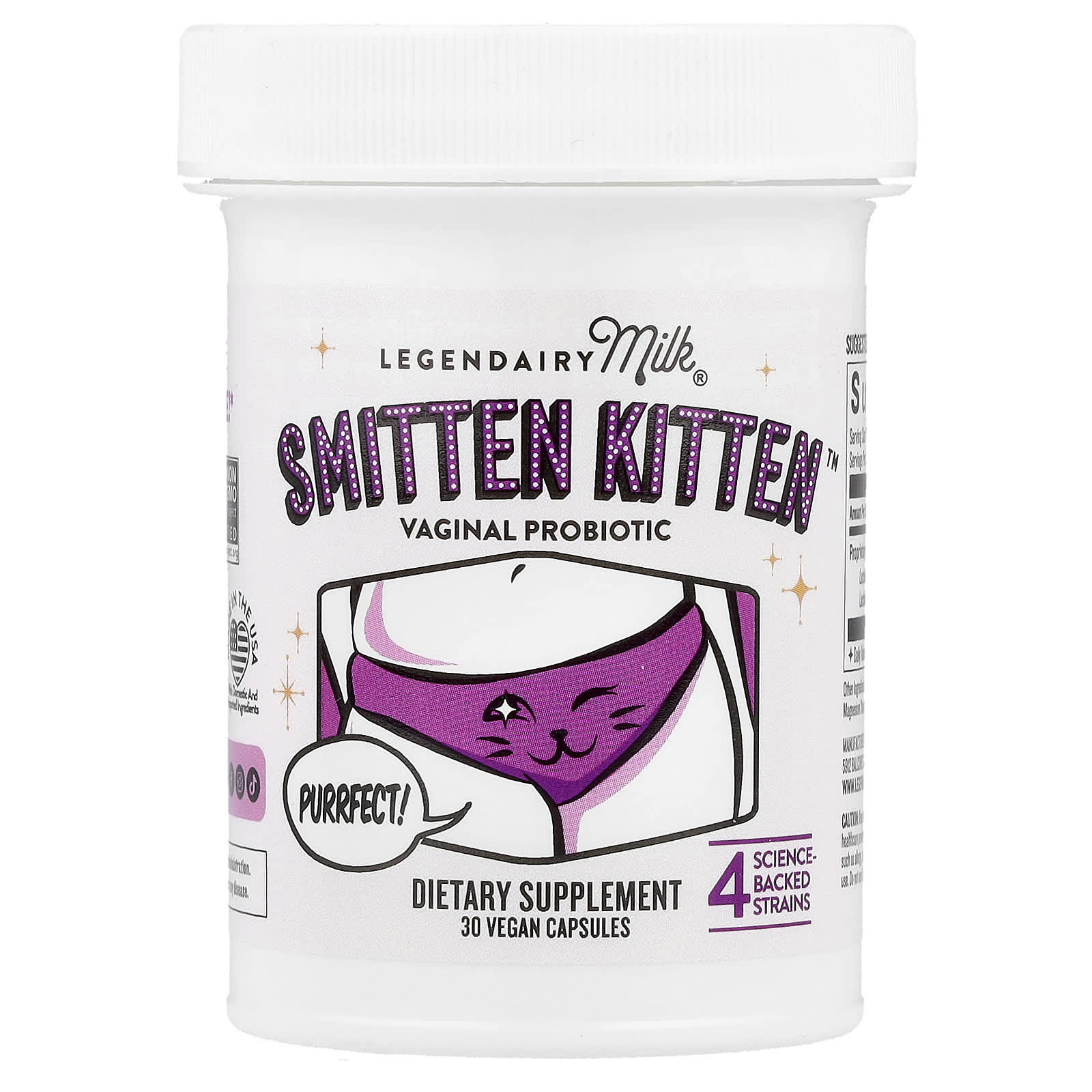 Legendairy Milk, Smitten Kitten™ Vaginal Probiotic, 30 Vegan Capsules