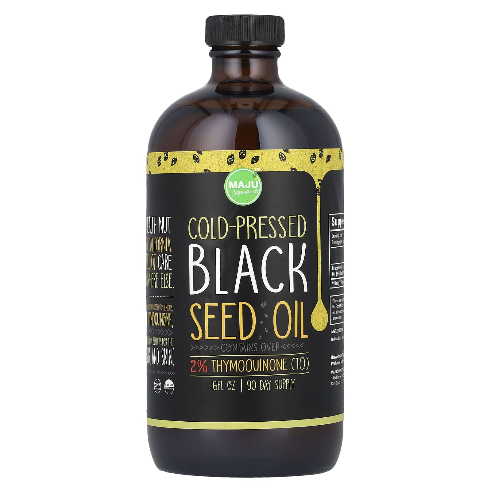 Maju Superfoods, Cold-Pressed Black Seed Oil, 16 fl oz