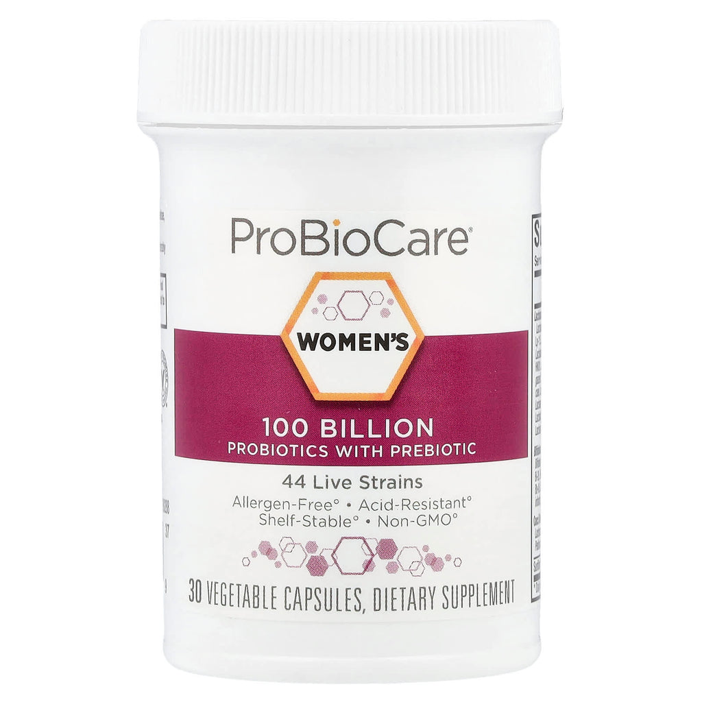 ProBioCare, Women's Probiotics With Prebiotic, 100 Billion, 30 Vegetable Capsules