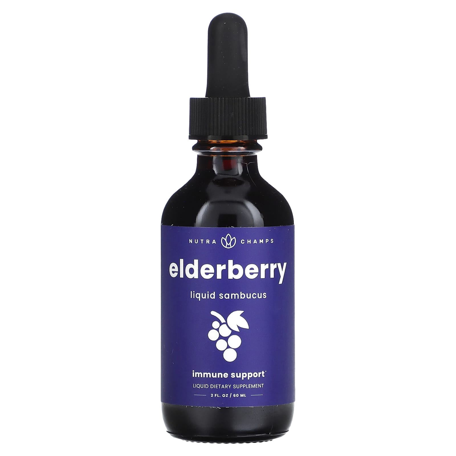NutraChamps, Elderberry, Sambucus, 200 mg, 2 fl oz (60 ml)