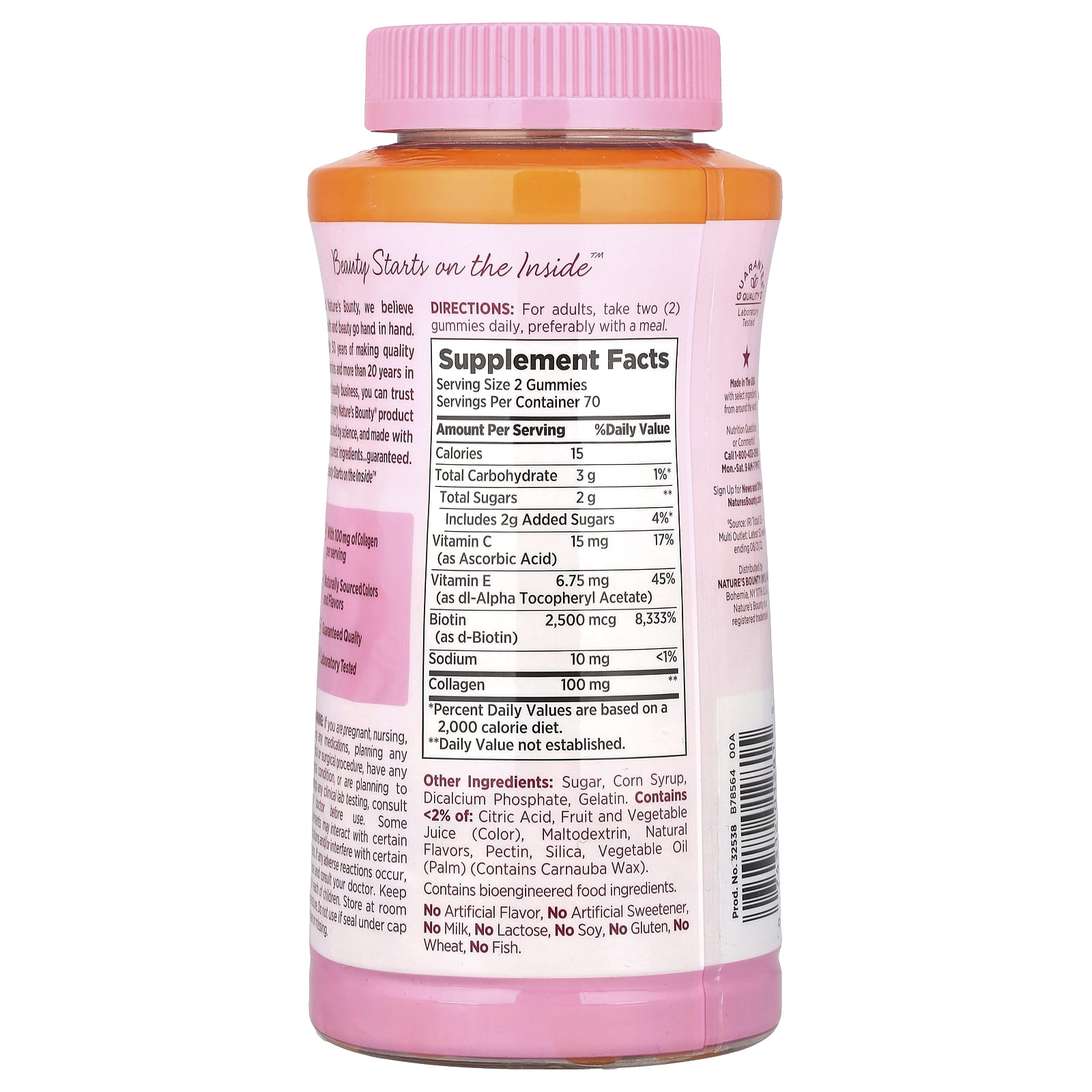Nature's Bounty, Optimal Solutions®, Hair, Skin & Nails Gummies, Tropical Citrus, 140 Gummies