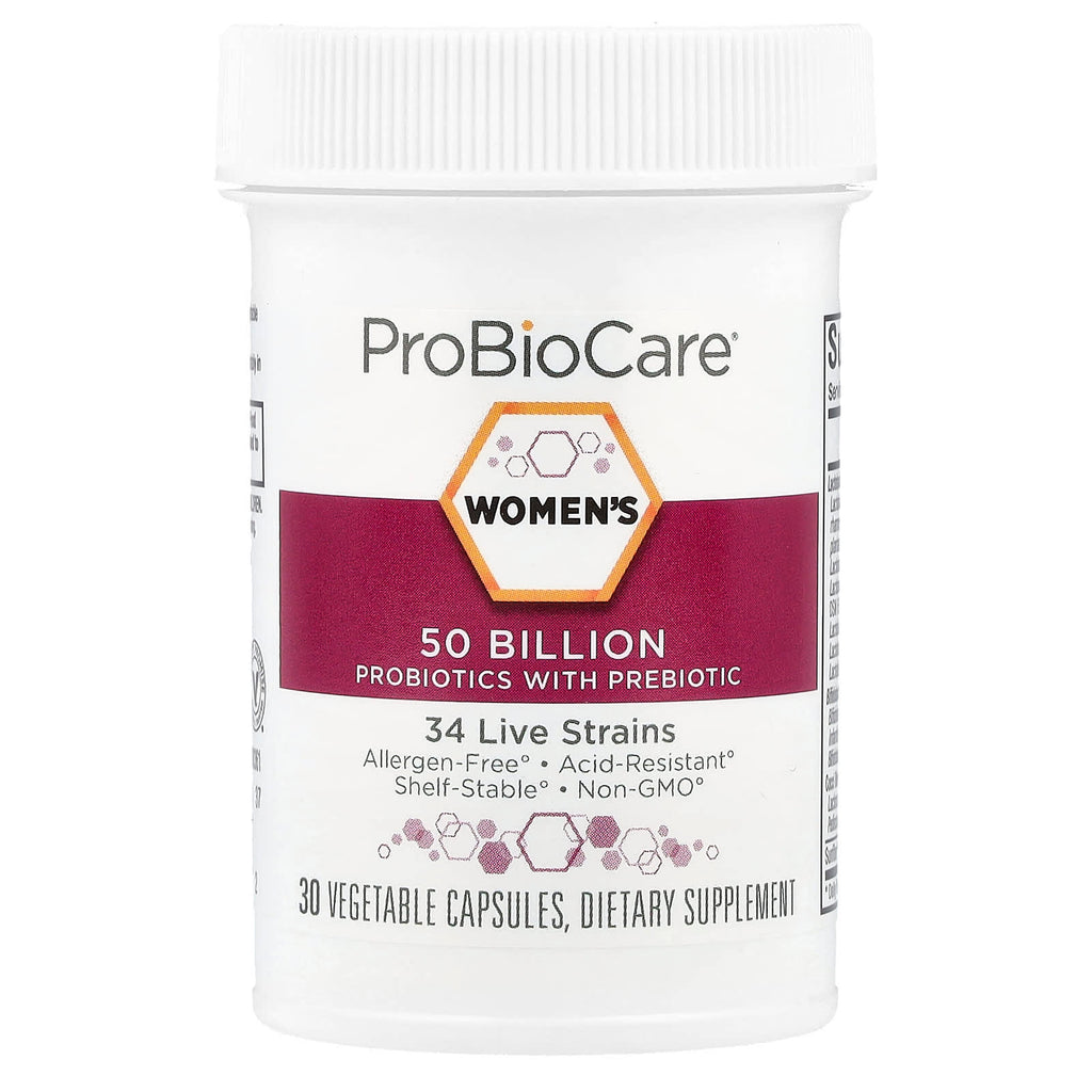 ProBioCare, Women's Probiotics With Prebiotic, 50 Billion, 30 Vegetable Capsules