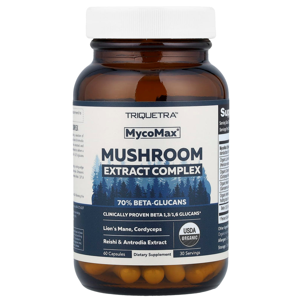 Triquetra Health, MycoMax®, Mushroom Extract Complex, Maximum Strength, 60 Capsules