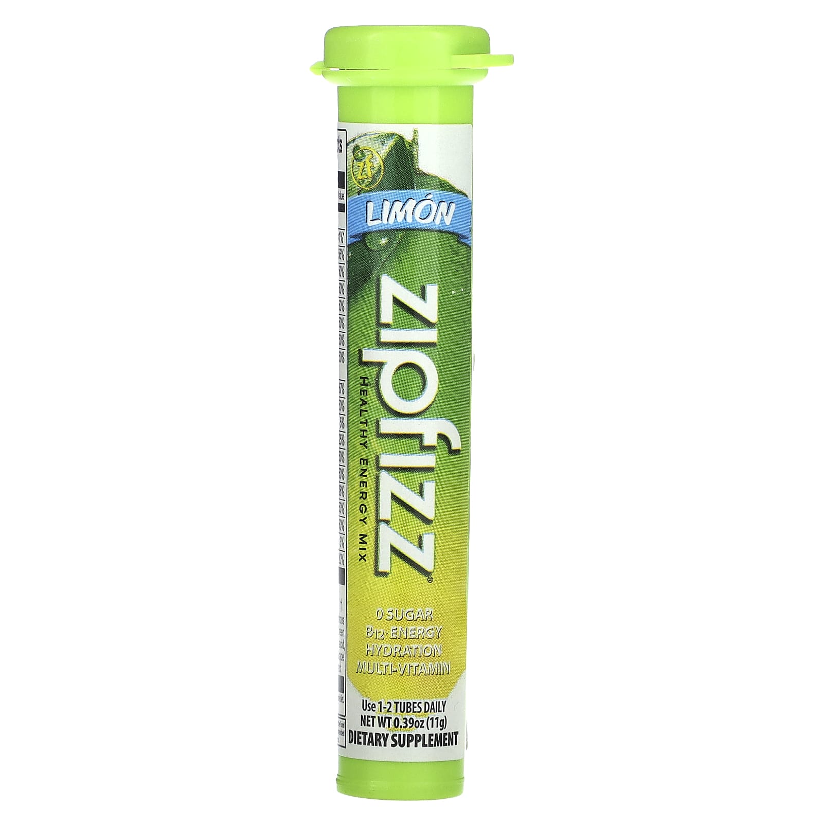 Zipfizz, Healthy Energy Mix with Vitamin B12, Limon, 20 Tubes, 0.39 oz (11 g) Each