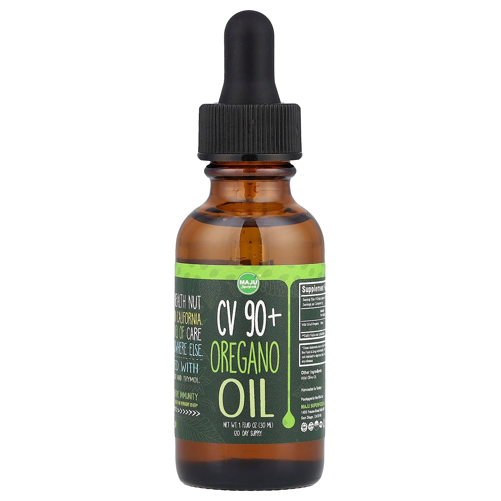 Maju Superfoods, CV 90+ Oregano Oil, 1 fl oz (30 ml)