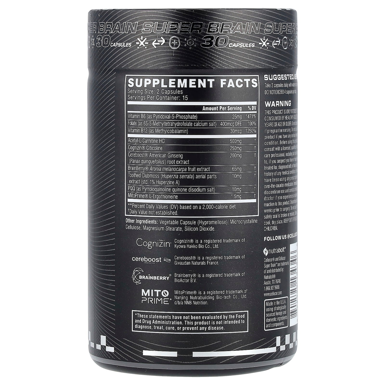 C4 / Cellucor, Super Brain™, 30 Capsules