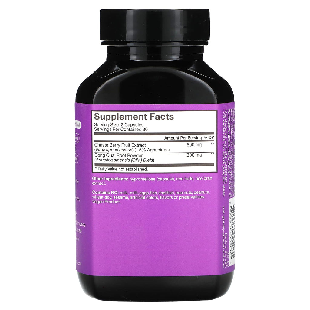HUM Nutrition, Hormone Balance, 60 Vegan Capsules