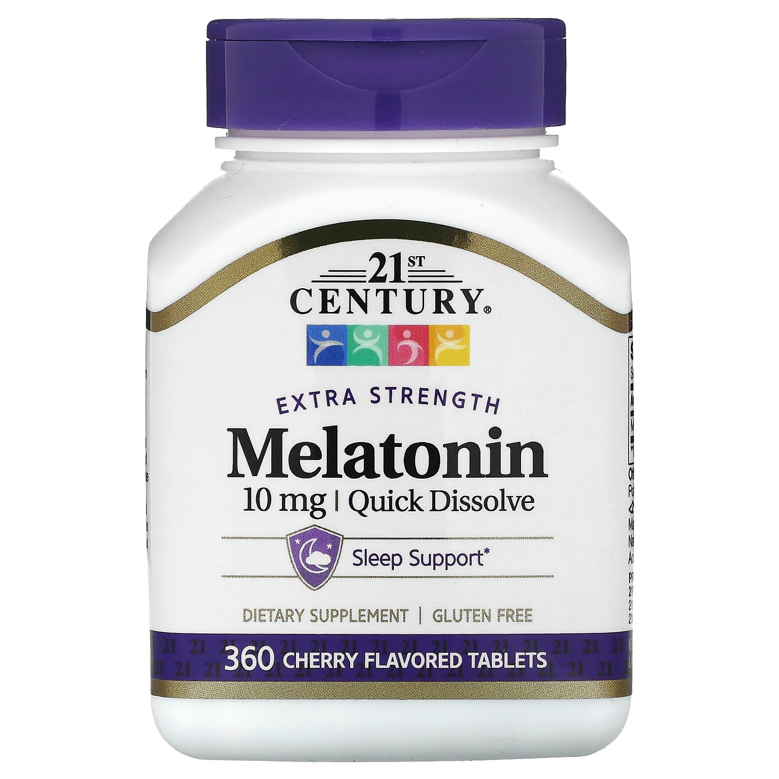 21st Century, Melatonin, Quick Dissolve, Cherry, 10 mg, 360 Tablets