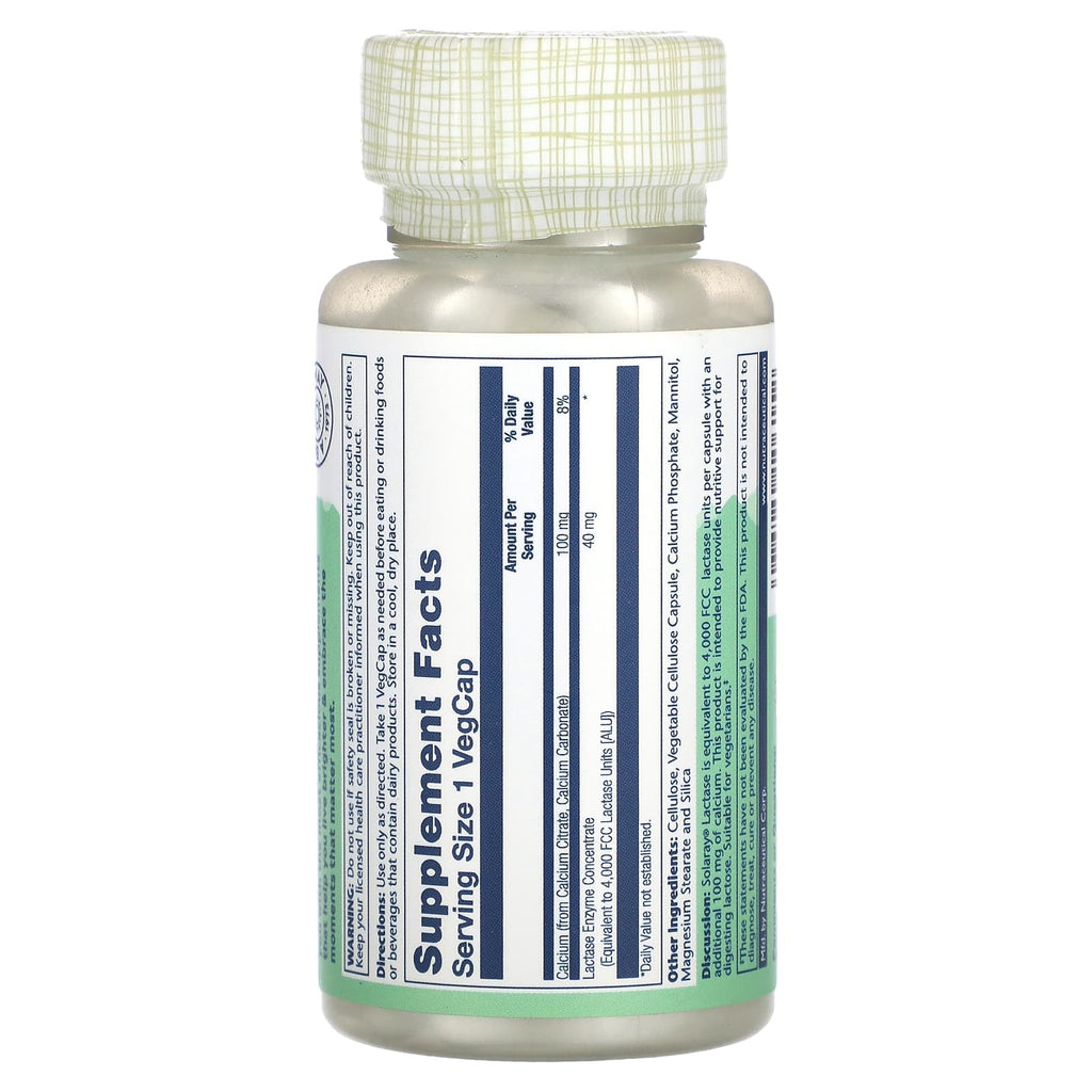 Solaray, Lactase, 100 VegCaps
