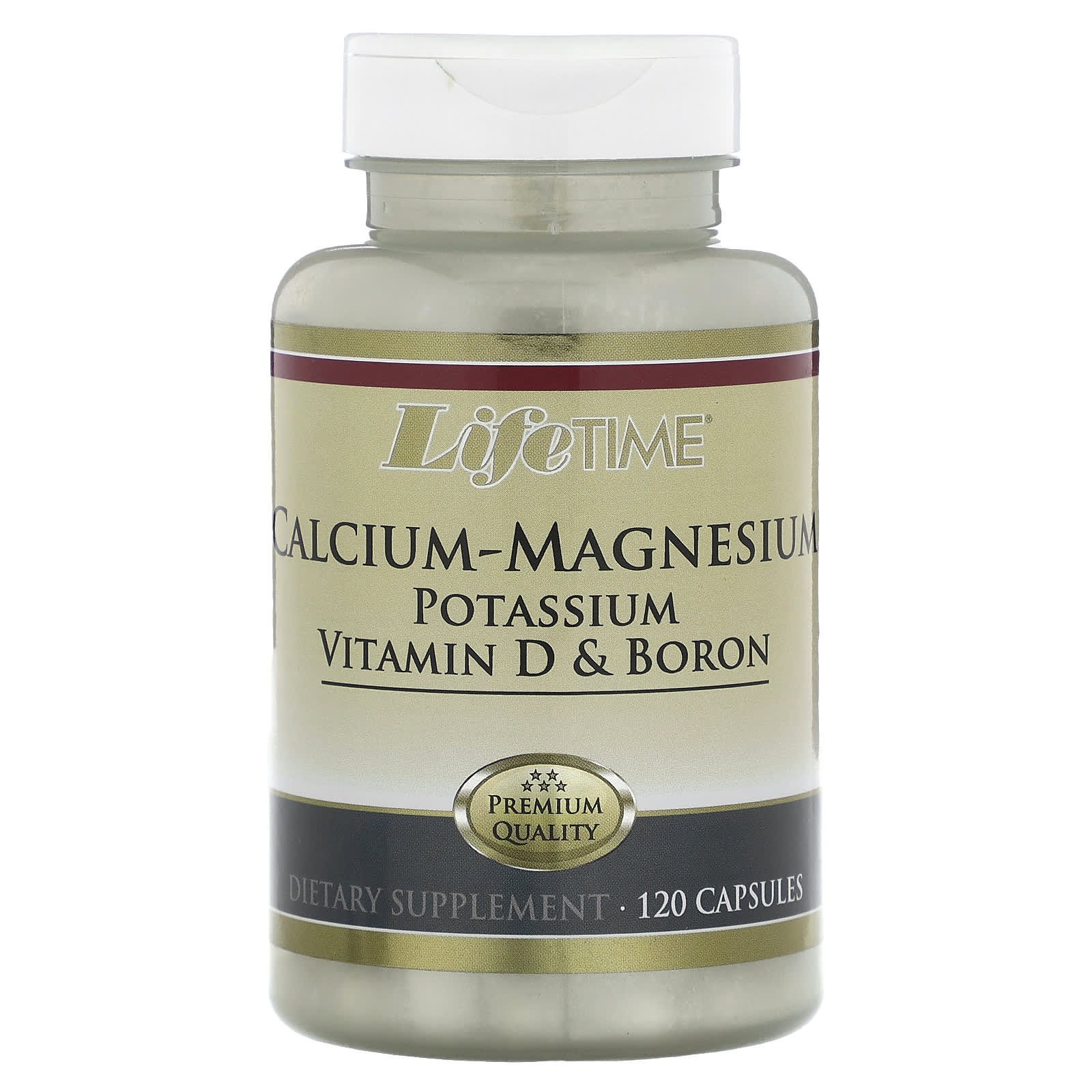 LifeTime Vitamins, Calcium-Magnesium, Potassium, Vitamin D & Boron, 120 Capsules
