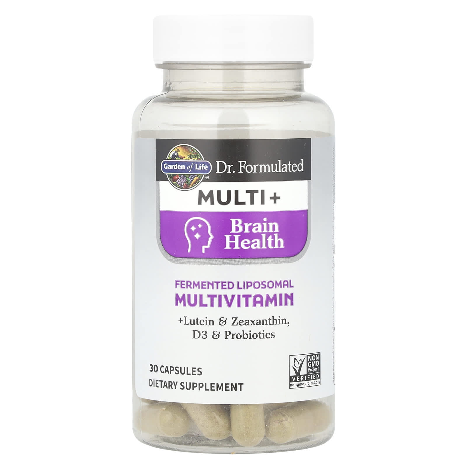 Garden of Life, Dr. Formulated Multi+, Brain Health, 30 Capsules