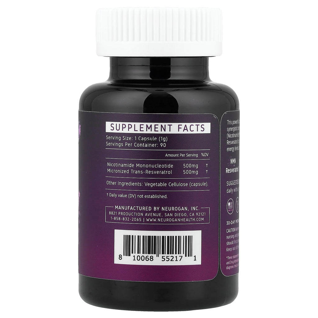 Neurogan Health, NMN + Resveratrol, 90 Capsules, 3.17 oz (90 g)