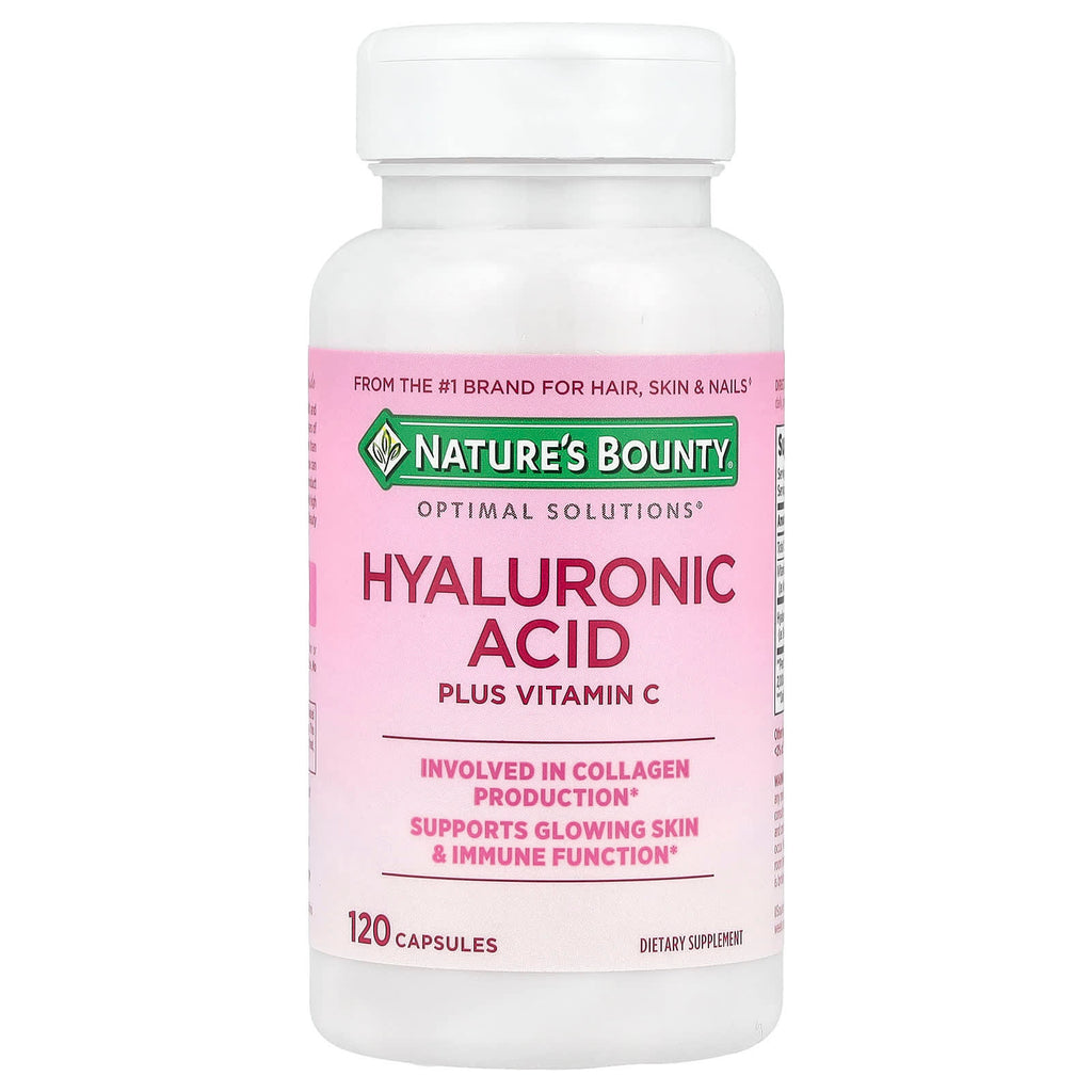 Nature's Bounty, Optimal Solutions®, Hyaluronic Acid Plus Vitamin C, 120 Capsules