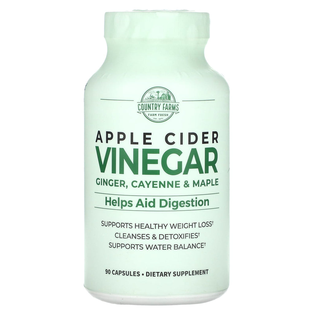 Country Farms, Apple Cider Vinegar, Ginger, Cayenne & Maple, 90 Capsules