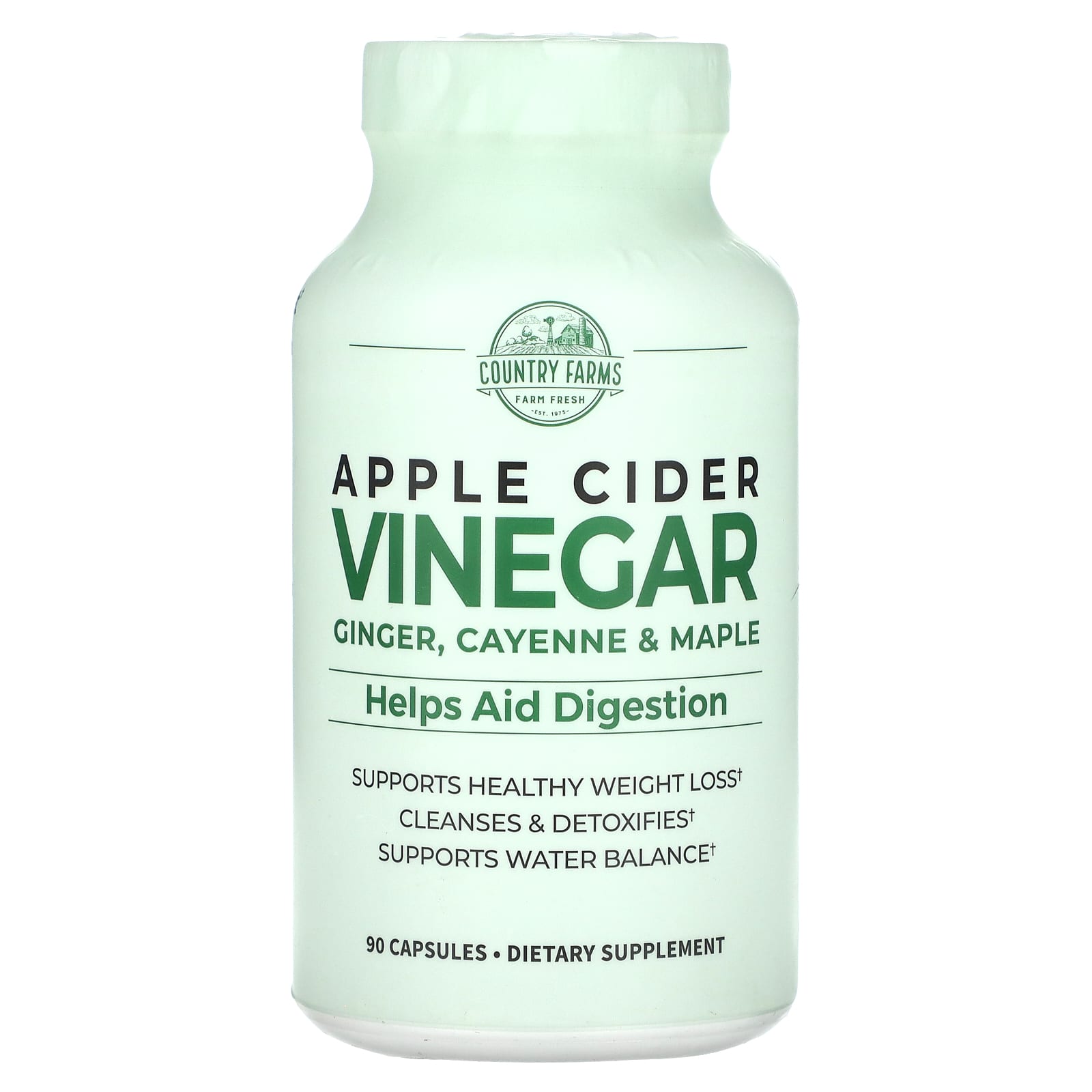 Country Farms, Apple Cider Vinegar, Ginger, Cayenne & Maple, 90 Capsules