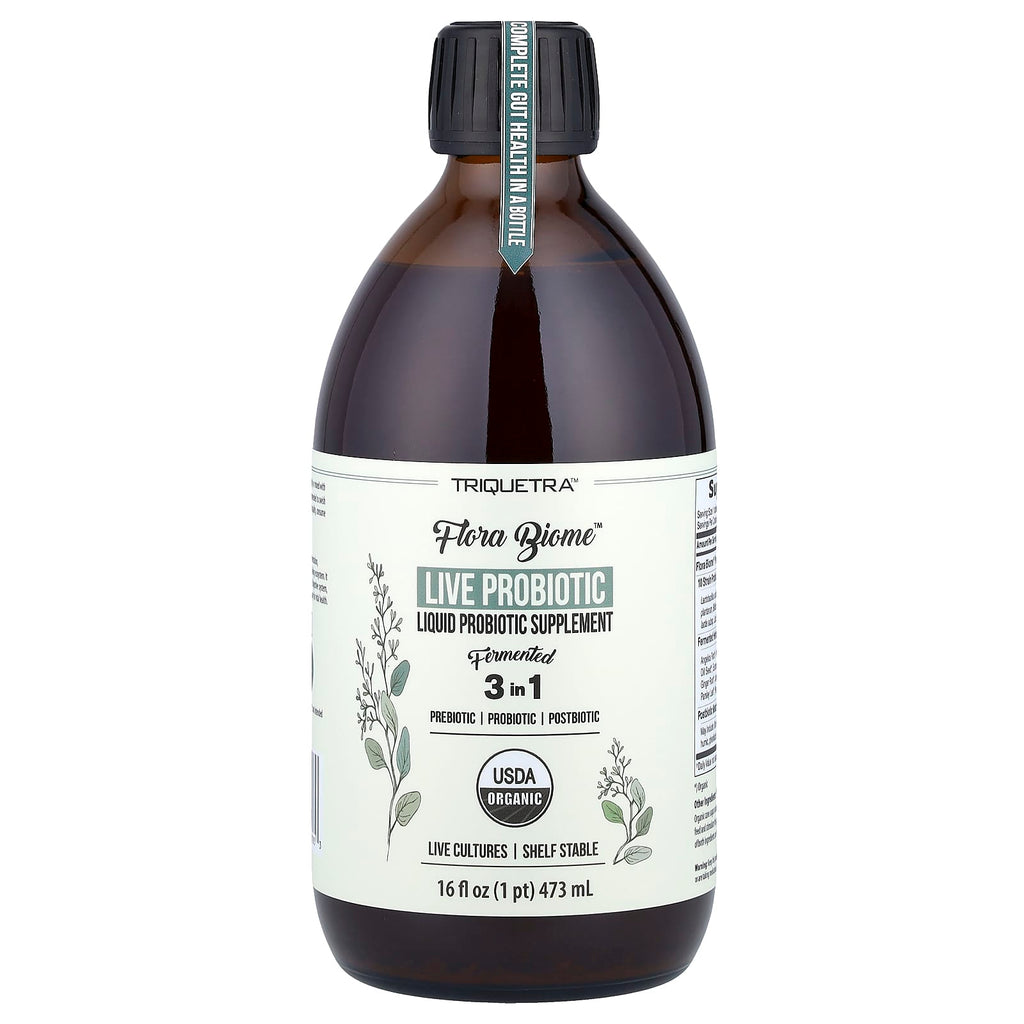 Triquetra Health, Flora Biome™, Live Probiotic Liquid Supplement, 16 fl oz (473 ml)