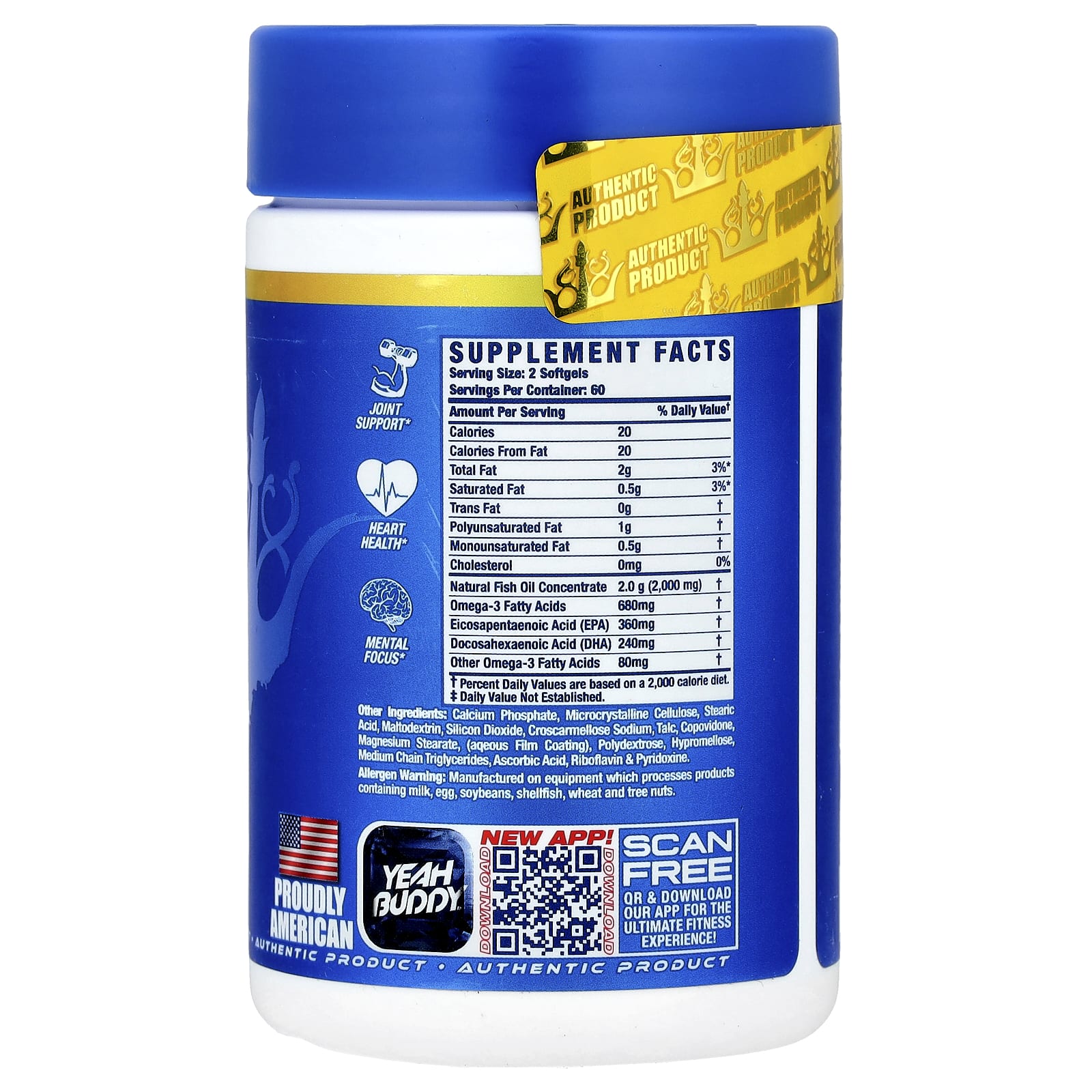 Ronnie Coleman, Vital Edition, Omega-3 XS®, 120 Softgels