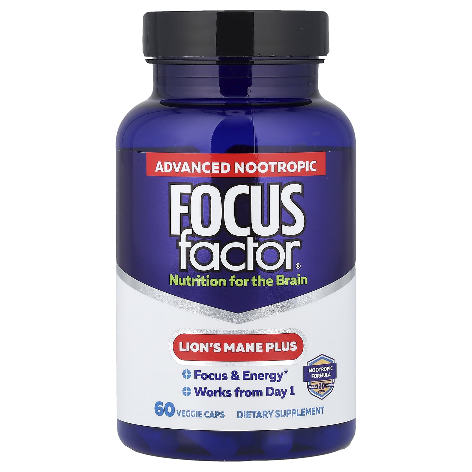 Focus Factor, Lion's Mane Plus, 60 Veggie Caps