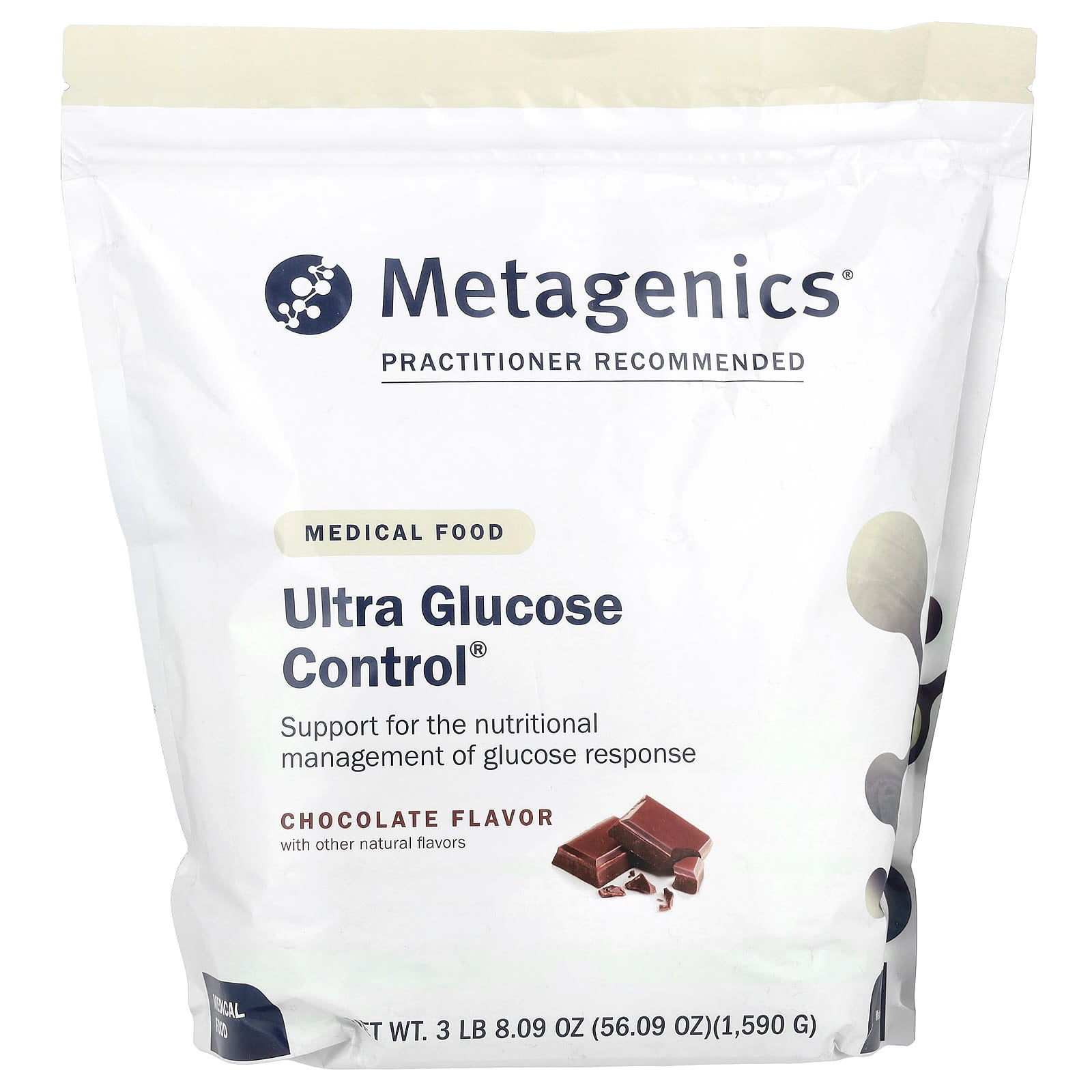 Metagenics, Ultra Glucose Control®, Medical Food, Chocolate, 56.09 oz (1,590 g)
