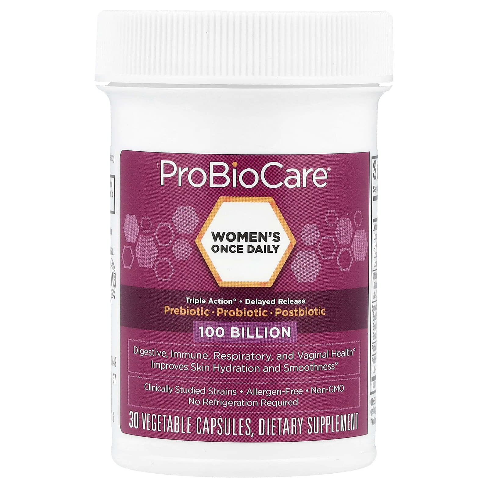 ProBioCare, Women's Once Daily Probiotic, 100 Billion, 30 Vegetable Capsules