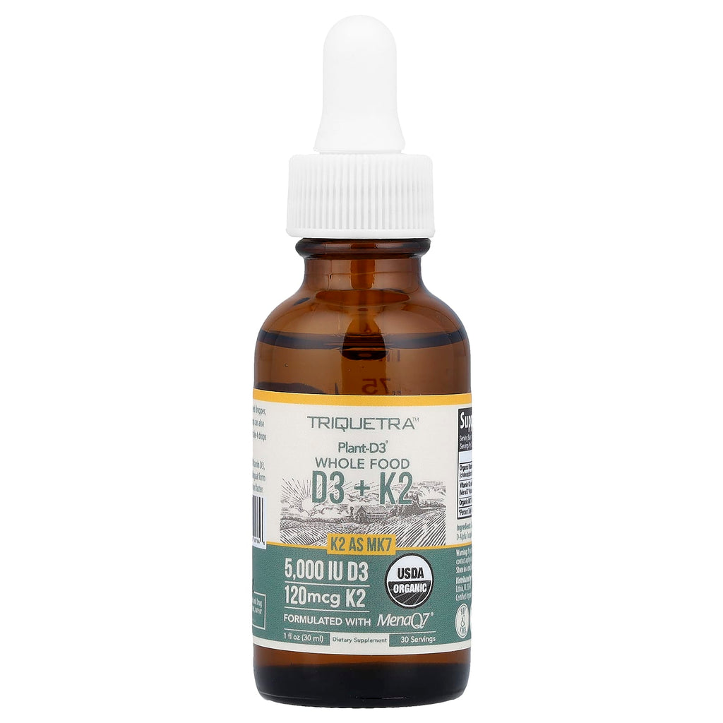 Triquetra Health, Plant-D3® Whole Food D3+ K2, Maximum Strength, 1 fl oz (30 ml)