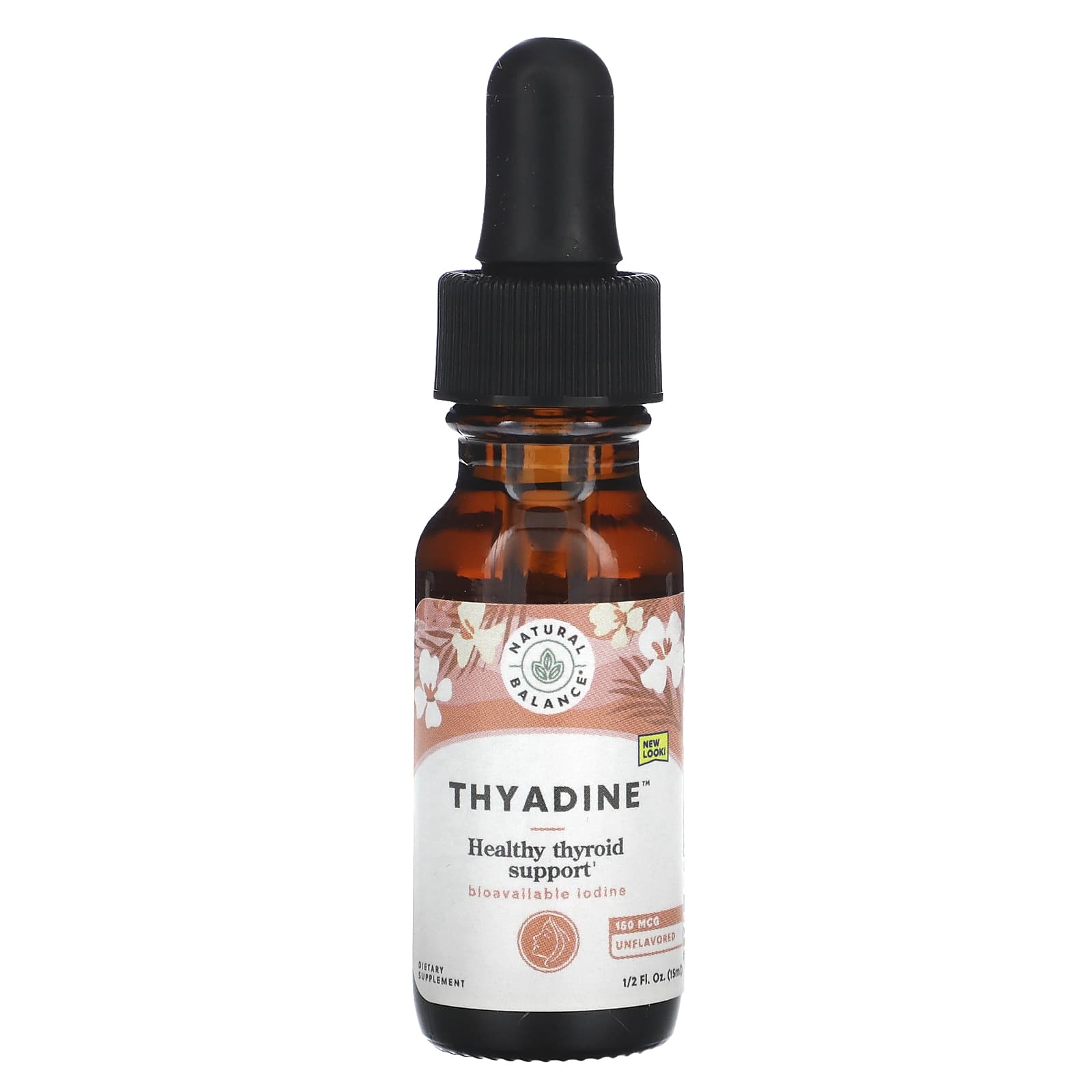 Natural Balance, Thyadine, Healthy Thyroid Support, Unflavored, 150 mcg, 0.5 fl oz (15 ml)