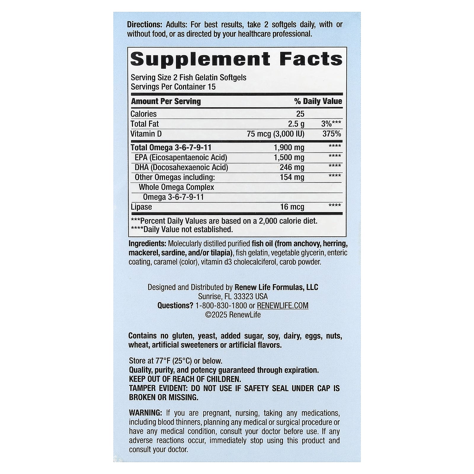 Renew Life, Norwegian Gold®, Super Critical Omega™, Maximum Strength, 30 Fish Gelatin Softgels