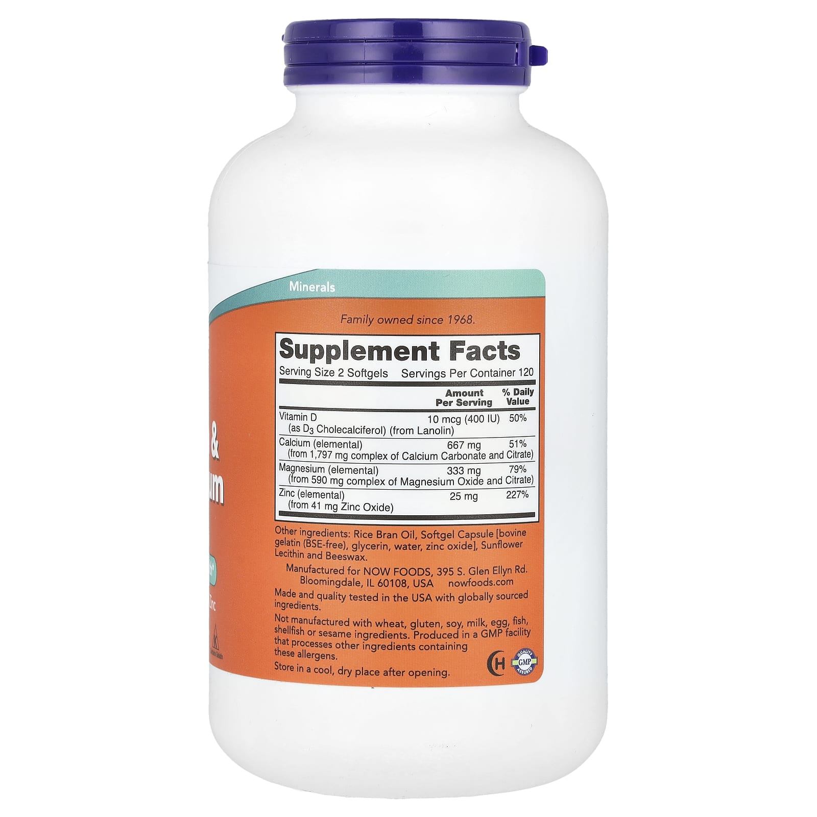 NOW Foods, Calcium & Magnesium, 240 Softgels