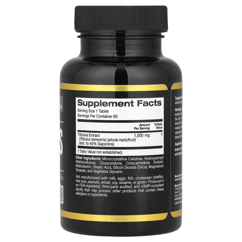California Gold Nutrition, Sport, Tribulus, 1,000 mg, 60 Tablets