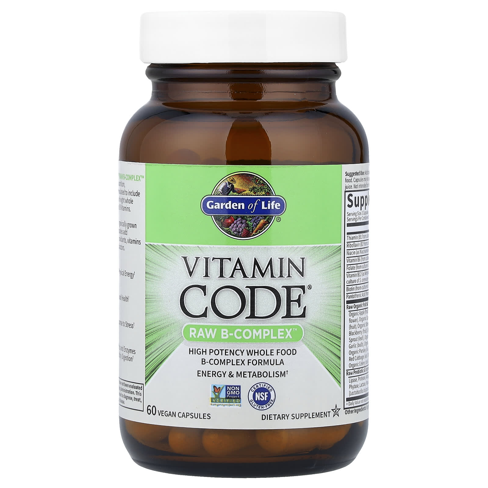 Garden of Life, Vitamin Code®, RAW B-Complex™, 60 Vegan Capsules