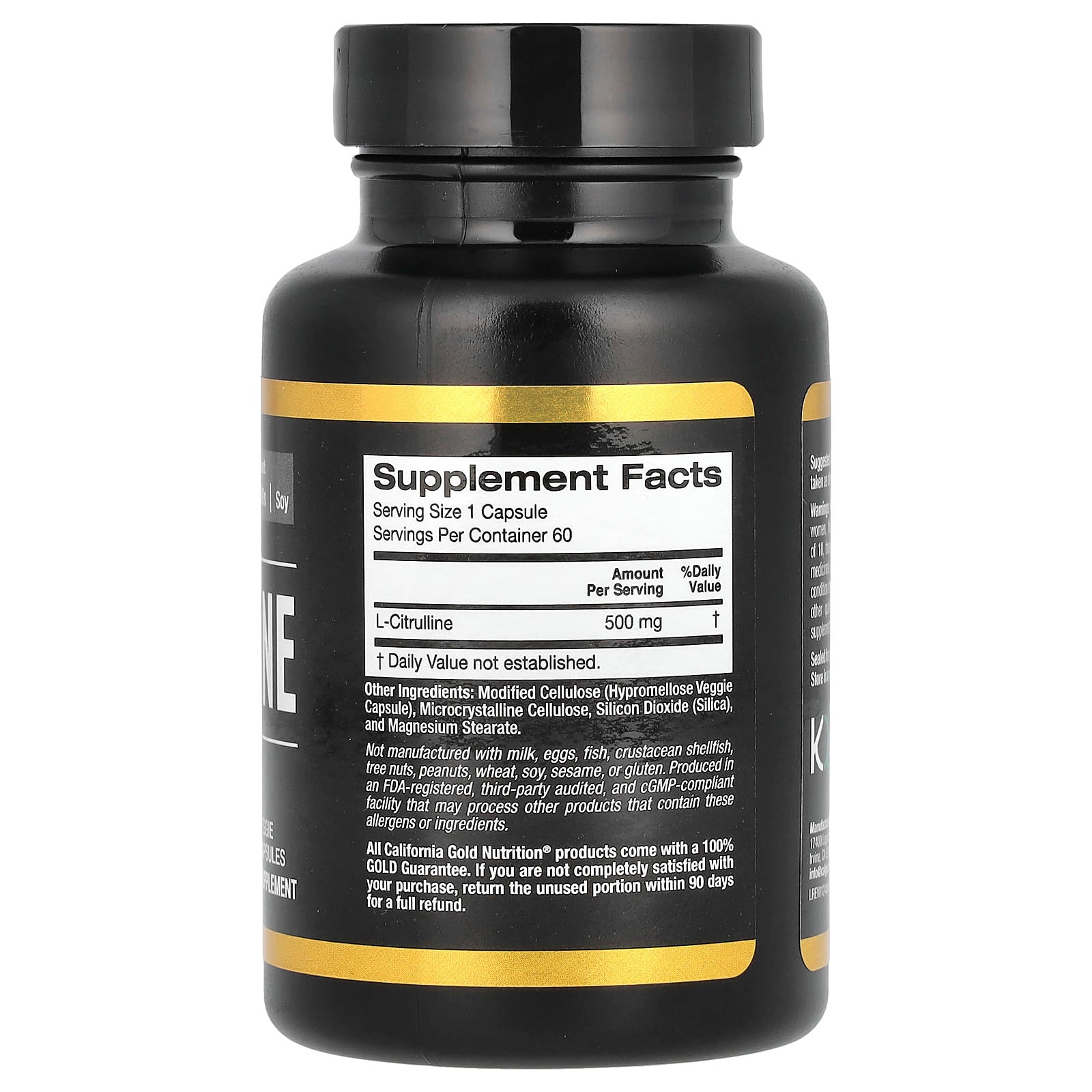 California Gold Nutrition, Sport, L-Citrulline, Kyowa Hakko, 500 mg, 60 Veggie Capsules