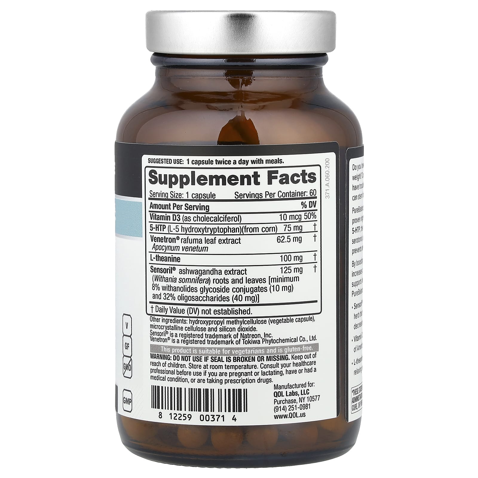 Quality of Life, PureBalance™ Serotonin, 60 Capsules