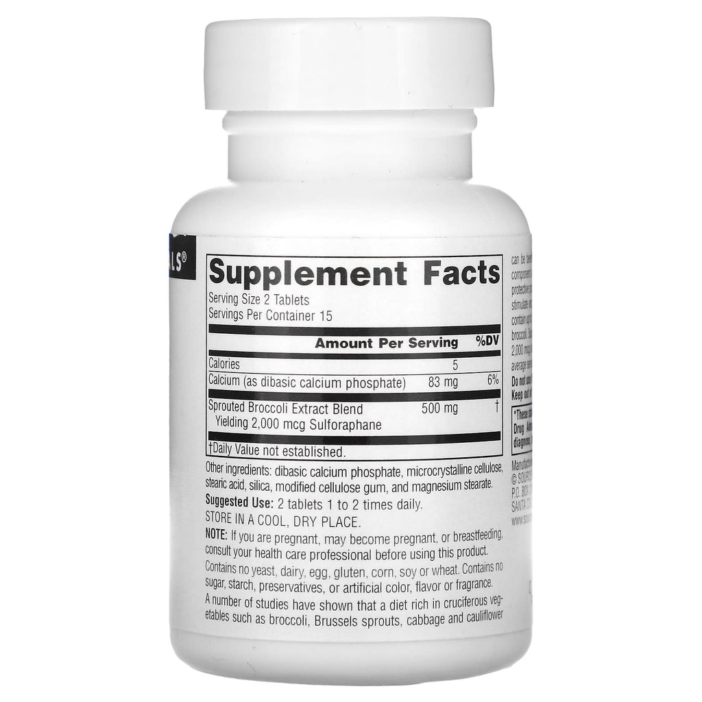Source Naturals, Broccoli Sprouts Extract, 30 Tablets (250 mg per Tablet)