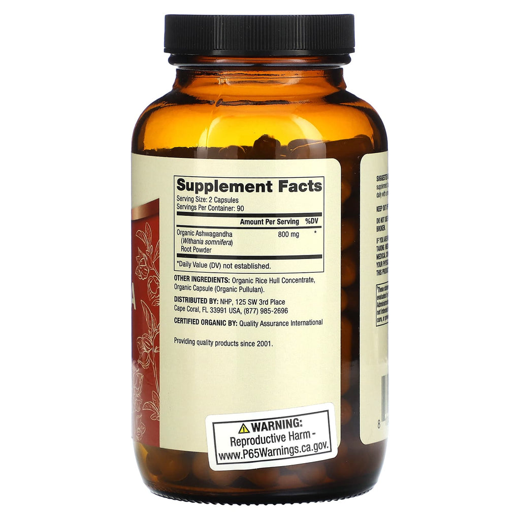 Dr. Mercola, Organic Ashwagandha, 180 Capsules (400 mg per Capsule)